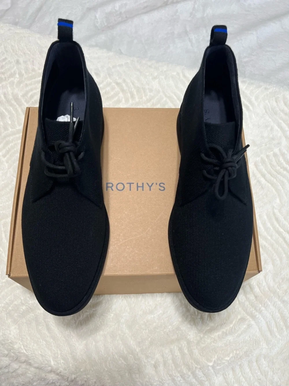 Rothy’s The Chukka Boot Black Men’s Size 12 NIB Sustainable Knit Lace Up Boot